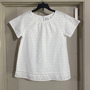 Girls XL white crown & ivy kids blouse.